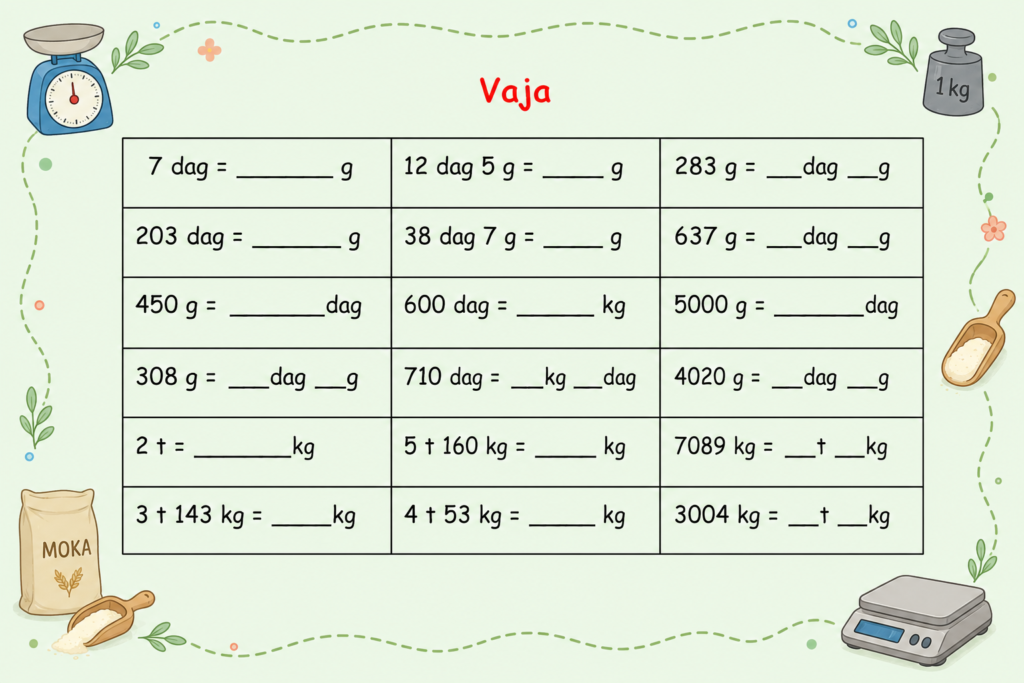 Gradivo Matematika merjenje mase